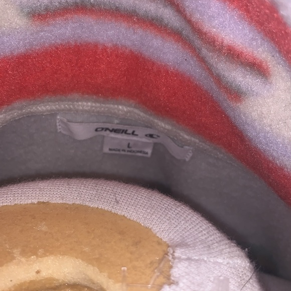 O'Neill Ladies' Half Zip Polar Fleece Aztec midwestern Size Large Stripe Sweater - Picture 4 of 6